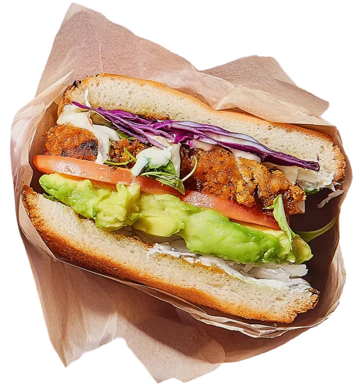 Sandwich med avokado och grönsaker